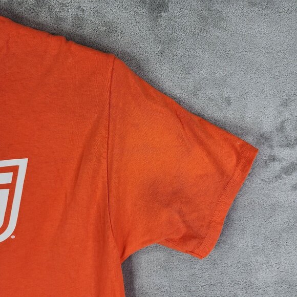 Mens Orange Russell Athletic Shirt OSU White Logo Short Sleeve Crew Neck Size L - Picture 5 of 11